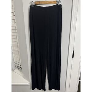 Soft Surroundings‎ Pants Womens Black Wide Leg Slinky Knit Tall XL Pull On